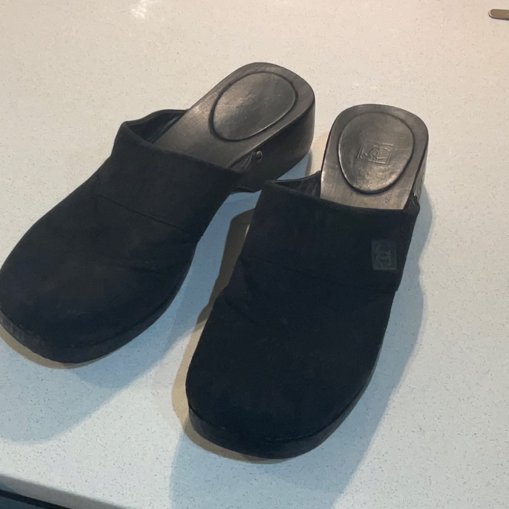 CHANEL Black Clogs Vintage and Timeless Design